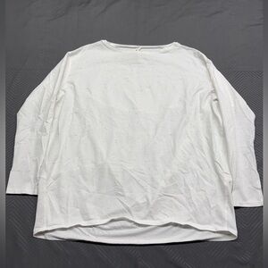 lululemon athletica Women’s LA 3/4 Sleeve Crewneck Shirt white confetti size 8